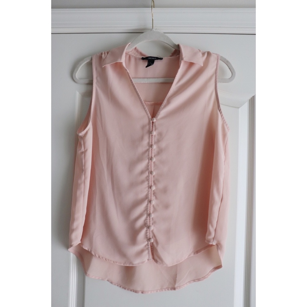 Pink Short Sleeve Blouse